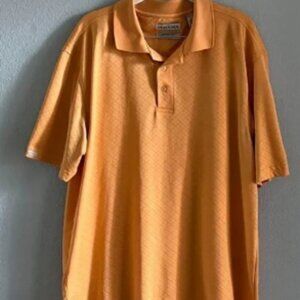 Tehama Mens Golf Polo Shirt Orange size LG
